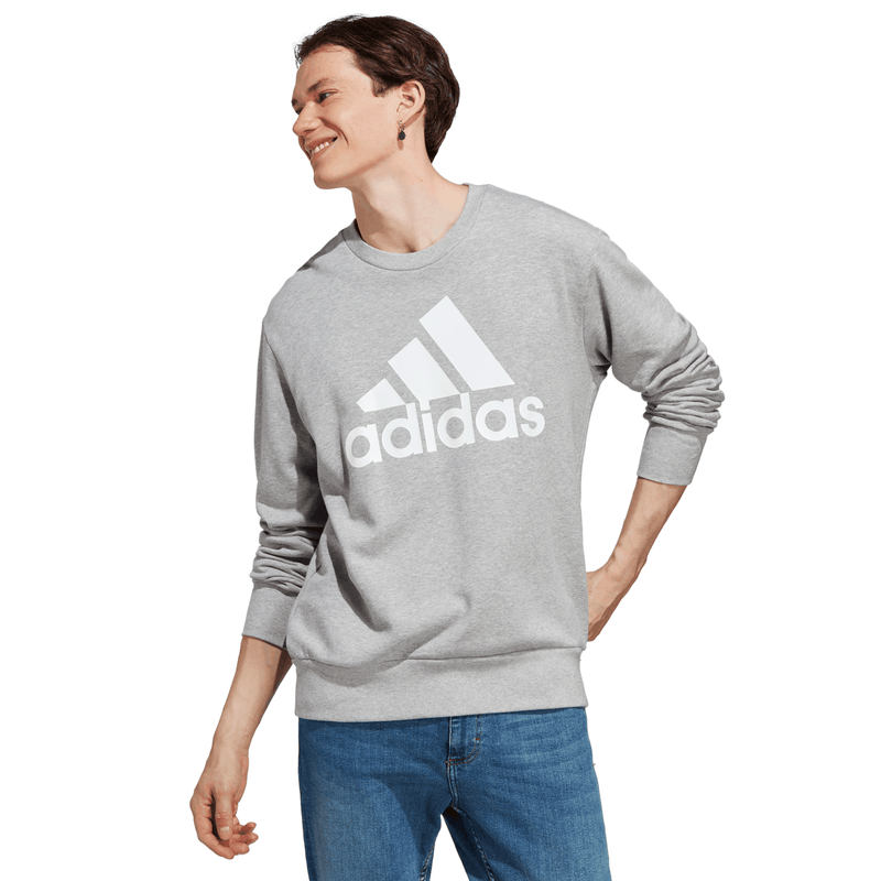 Gray adidas cheap crew neck