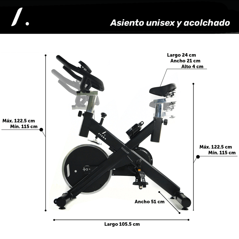 Bicicleta estática Atom Fitness