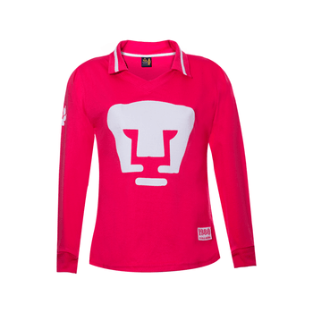 Jersey Pumas Futbol Retro 1980 Manga Larga Mujer