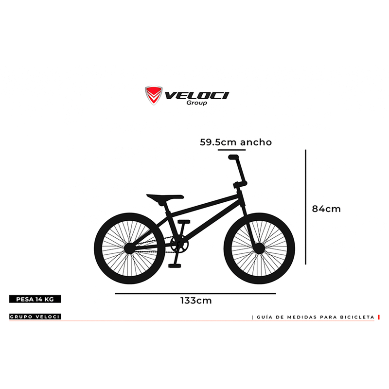 Bicicleta Veloci Ciclismo Law Freestyle BMX R 20 Infantil Unisex