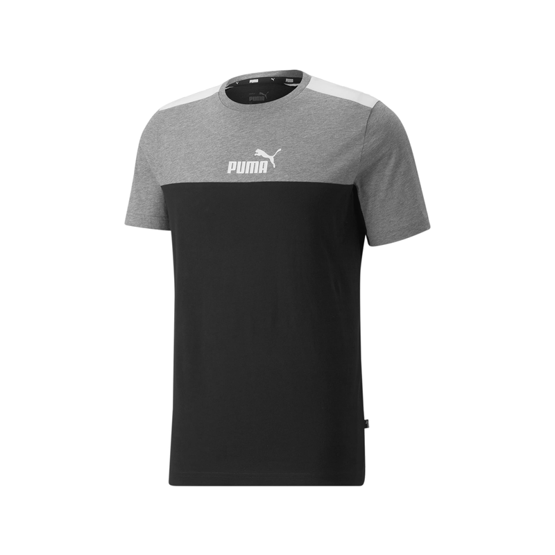 Camiseta Puma Colorbloc Hombre Negro/Blanco