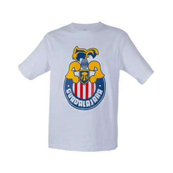 Playera Chivas Futbol Basic Escudo Retro Manga Corta Unisex