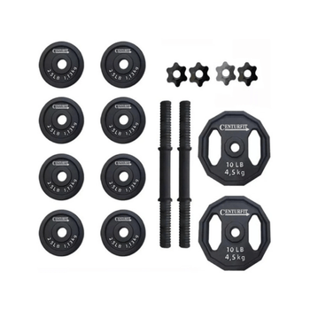 Set Mancuernas Pesas Centurfit Entrenamiento Cfpesas40lbneg
