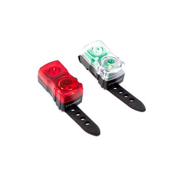 Set 2 Luces Led Veloci Ciclismo Carga Usb Del/Tra