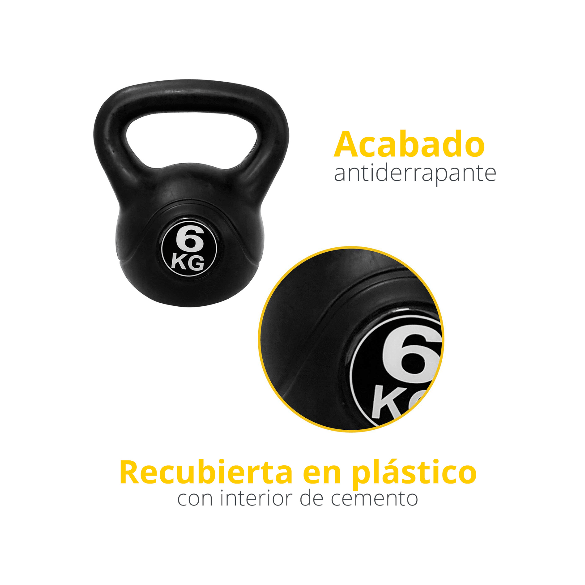 Pesa Rusa Plástica Tayga Entrenamiento Kettlebell KG