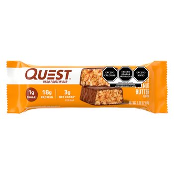 Barra de Proteína Quest Nutrition Hero Crispy 12pz Chocolate con Crema Cacahuate