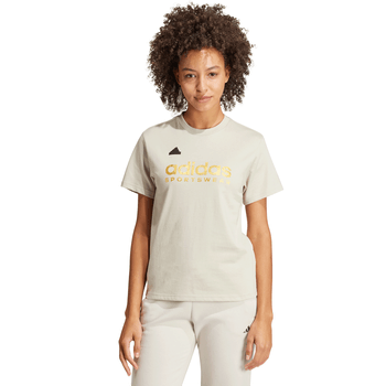 Playera adidas Casual House of Tiro Metallic Mujer IW5179