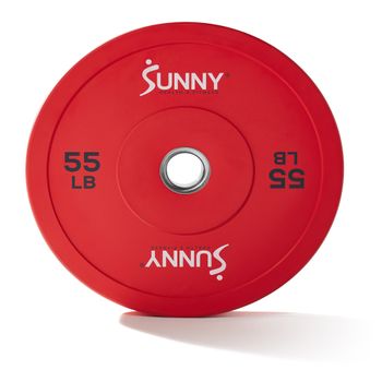 Discos para Barra Olímpica de Goma Sunny Health Entrenamiento 55LB