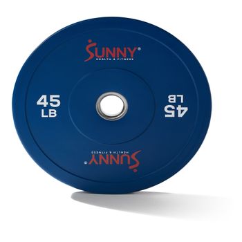 Discos para Barra Olímpica de Goma Sunny Health Entrenamiento 45LB