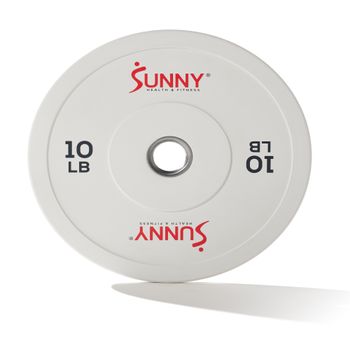 Discos para Barra Olímpica de Goma Sunny Health Entrenamiento 10LB