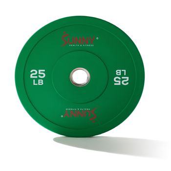 Discos para Barra Olímpica de Goma Sunny Health Entrenamiento 25LB