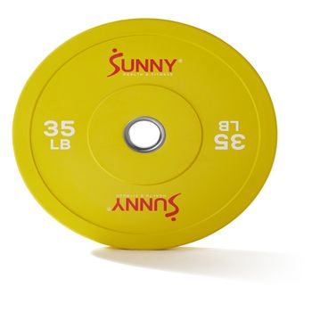 Discos para Barra Olímpica de Goma Sunny Health Entrenamiento 35LB