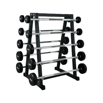 Rack 10 Barras Rectas Centurfit Entrenamiento Pesas 20 A 60 LB