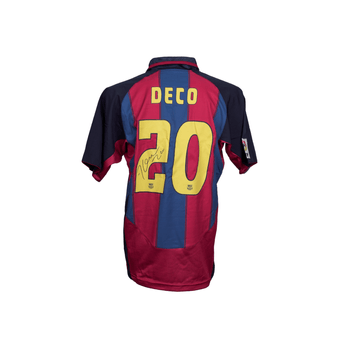 Jersey Autografiado por Deco del Barcelona FC Unisex