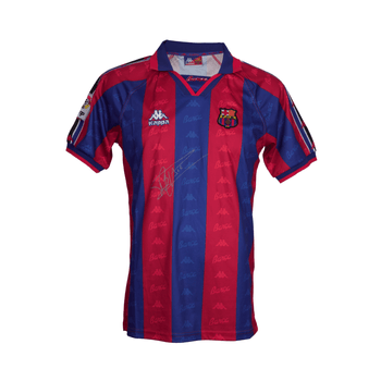 Jersey Autografiado por José Mari Bakero del Barcelona FC Unisex