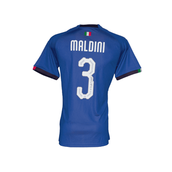 Jersey Autografiado por Paolo Maldini de la Selección de Italia Unisex