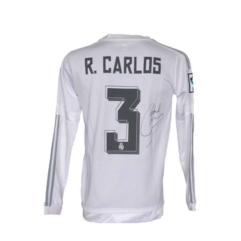 Jersey Autografiado por Roberto Carlos del Real Madrid FC Unisex