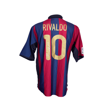 Jersey Autografiado por Rivaldo del Barcelona FC Unisex