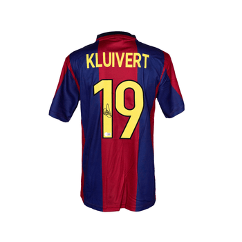 Jersey Autografiado por Patrick Kluivert del Barcelona FC Unisex