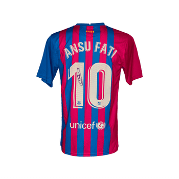 Jersey Autografiado por Ansu Fati del Barcelona FC Unisex