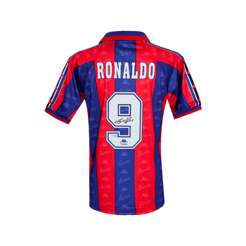 Jersey Autografiado por Ronaldo Nazário del Barcelona FC Unisex