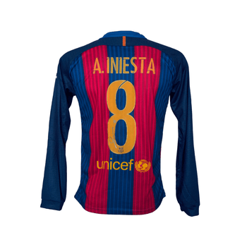 Jersey Autografiado por Andrés Iniesta del Barcelona FC Unisex