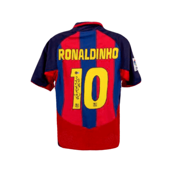 Jersey Autografiado por Ronaldinho del Barcelona FC Unisex