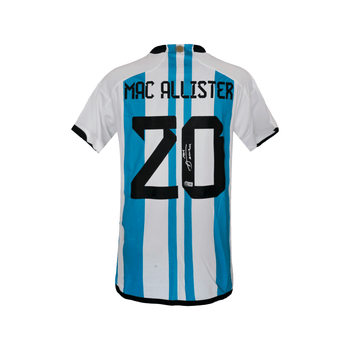 Jersey Autografiado por Alexis Mac Allister de la Selección Nacional de Argentina Unisex