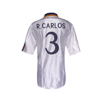 Jersey Autografiado por Roberto Carlos del Real Madrid FC Unisex