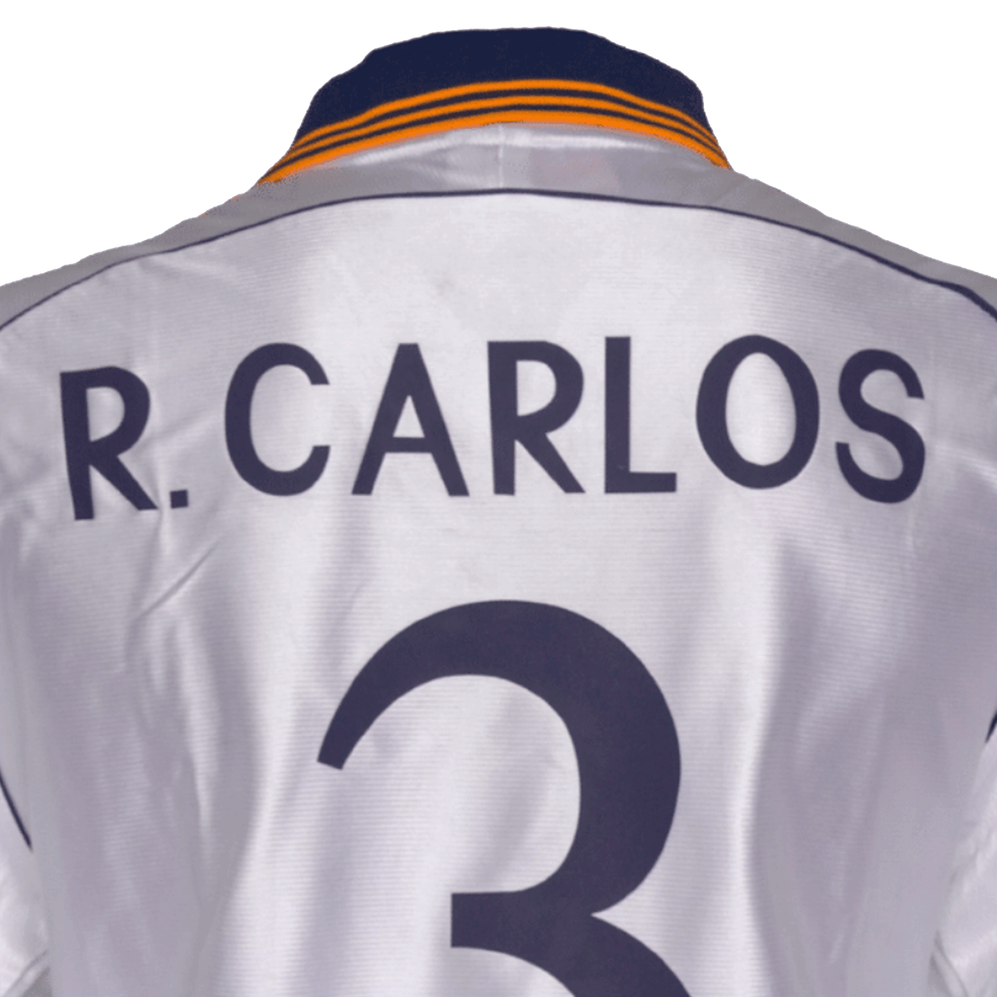 Framed Roberto Carlos Signed Real Madrid FC Away Soccer Jersey #3 with Beckett Witness
