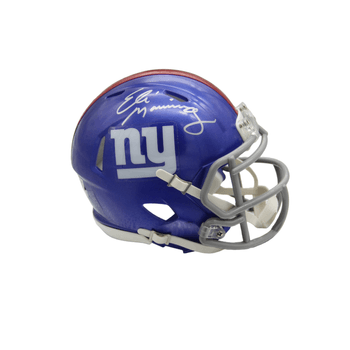 Mini Casco Autografiado por Eli Manning de los Giants de New York Unisex