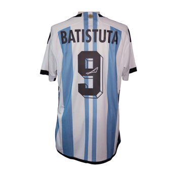 Jersey Autografiado por Gabriel Batistuta de la Selección Nacional de Argentina Unisex