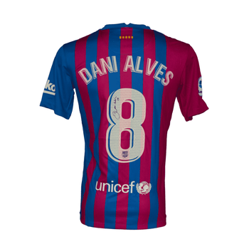 Jersey Autografiado por Dani Alves del Barcelona FC Unisex