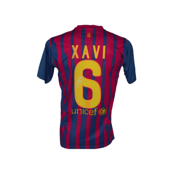 Jersey Autografiado por Xavi Hernandez del Barcelona FC Unisex