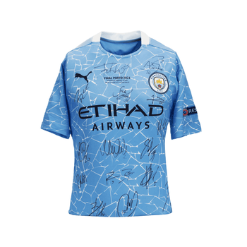 Jersey Autografiado por el Equipo del Manchester City de la Premier League Unisex