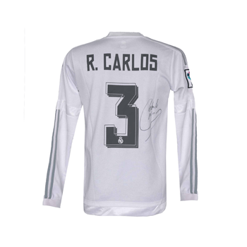 Jersey Autografiado por Roberto Carlos del Real Madrid FC Unisex