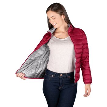 Chamarra Greenlander Acolchada Doble Vista Burgundy/Tile POL8603 Mujer