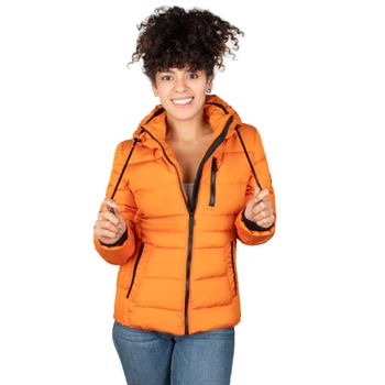 Chamarra Greenlander Acolchada Impermeable Flame Orange POL8742 Mujer