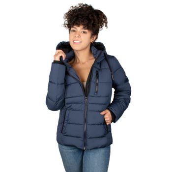 Chamarra Greenlander Acolchada Impermeable Navy POL8742 Mujer