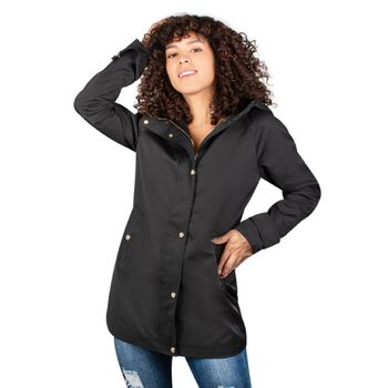 Chamarra Greenlander Parka Impermeable Black POL6992 Mujer