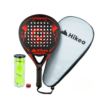 Set Pala Hikeo Padel con 3 Pelotas Funda Grip RJ