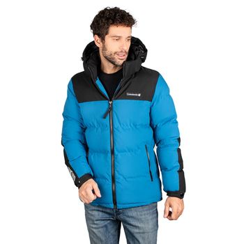 Chamarra Greenlander Repelente al Agua Capucha Desmontable Blue/Black POL8561 Hombre