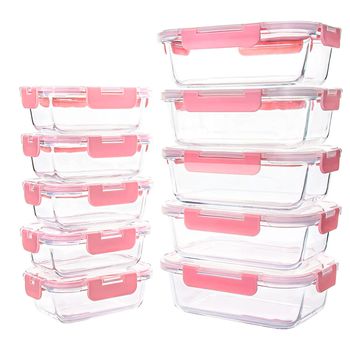 Contenedores de Alimentos Brandtrendy Vidrio Hermértico 10PZ RS