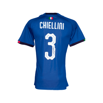 Jersey Autografiado por Giorgio Chiellini de la Selección de Italia Unisex
