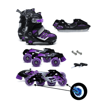 Patines 3 en 1 Ajustable Iron Roller Skate Mdo Unisex