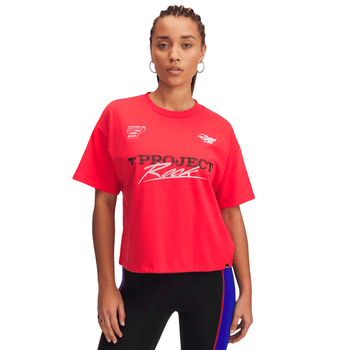 Playera Under Armour Entrenamiento Project Rock Boxy Mujer 1389703-989