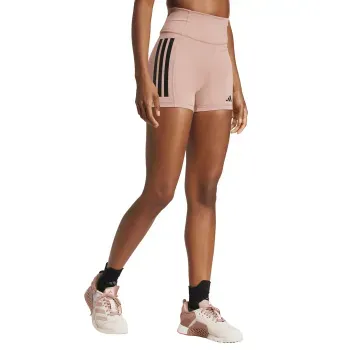 Short adidas Entrenamiento Optime 3 Stripes 1/4 Biker Mujer JG6146