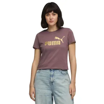 Playera Puma Casual Essentials Metallic No. 1 Logo Mujer 631536 88