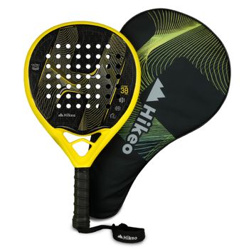 Kit Pala, Funda,  Grip y 3 Pelotas Pádel Hikeo Premium Am 84650-Ye