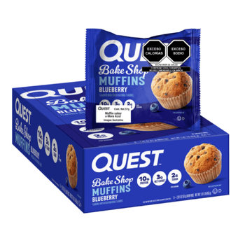 Muffins de Proteína Quest Nutrition Mora Azul 8pz